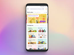 Home Screen Grocery App Groceries App Web App Design Homescreen