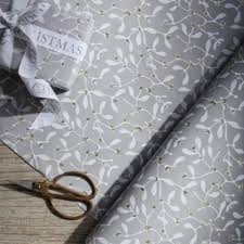 Gray Gold Mistletoe Flitter Christmas Wrapping Paper 5m Home Sale The White Company In 2020 Gold Wrapping Paper Christmas Wrapping Paper Mistletoe Print