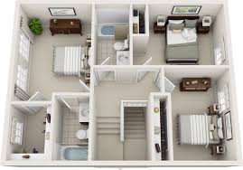 Three Bedroom Floor Plans Charleston Hall Apartments Murfreesboro Tennessee Apartment Homes Bedroom Floor Plans Floor Plans Bedroom Layouts