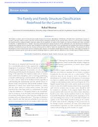 Pdf The Family And Family Structure Classification Redefined For The Current Times
