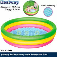 Bestway Kolam Renang Karet Anak Summer Set Pool 102 X 25 Cm Lazada Indonesia
