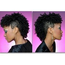 Braided Mohawk Hair Twist Styles Purple Natural Hair Natural Hair Mohawk