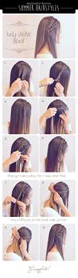3 Cute Easy Braided Hairdos For Summer Braids For Long Hair Hair Braid Diy Long Summer Hair