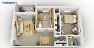 1 Bedroom With Den Student Apartments Sims House Design Bedroom Apartment One Bedroom Apartment