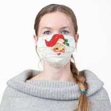 Vintage Santa Claus Cloth Face Mask Zazzle Com In 2020 Vintage Santa Claus Santa Coloring Pages Vintage Santa Art