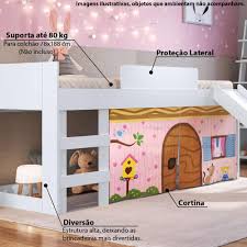 Camas Infantil Com Proteção Lateral E Colchão Am Cm3030 Rs A Cama Infantil Com Escorregador Cama Infantil Cama