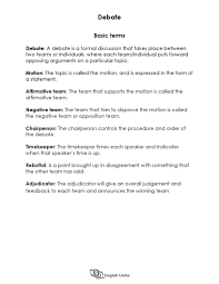 Debate Format And Planning Worksheets English Unite Speech And Debate Debate Topics Debate Tips