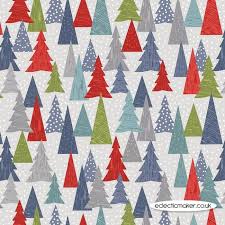 Lewis And Irene Hygge Christmas Christmas Trees On Red Lewis And Irene Fabric For Patchwork Quilting Amp Hygge Christmas Christmas Forest Christmas Fabric