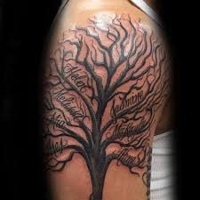 Tree Branches Mens Family Upper Arm Tattoo Tatoeage Ideeen Mouwtatoeages Tatoeage