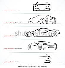 Car Silhouette Vector Stock Vectors Vector Clip Art Car Silhouette Car Vector Car Drawings