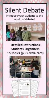 Introduction To Debate Silent Debate Teaching High School Teaching Social Studies Middle School