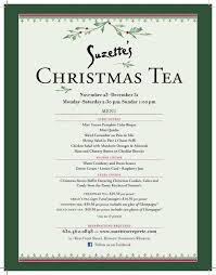 Christmas Tea Christmas Tea Party Tea Party Menu Christmas Tea