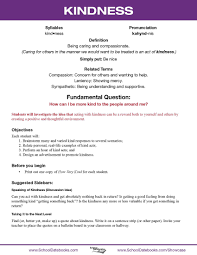 Kindness Character Lesson Plan Free Downloadable 52 Total Character Education Character Education Lessons Kindness Lessons