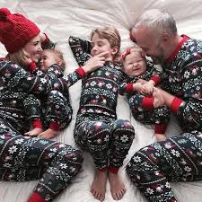 Christmas Printed Pajamas Family Matching Clothes Mom Dad Children Outfit Set Matching Christmas Pajamas Matching Family Outfits Family Christmas Pajamas
