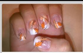 Fall Leaves Acrylic Nails Fall Nail Art Designs Thanksgiving Nail Art Fall Nail Art