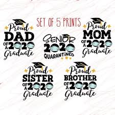 Bundle Svg Proud Brother Of A 2020 Graduate Sister Mom Dad Graduation Cap Clipart Vector Files Senior 2020 Quarantined Isolation Mask In 2020 Graduation Cap Clipart Graduation Signs Graduation Cap