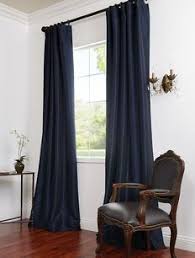 Faux Silk Taffeta Curtains Navy Blue Curtains Blue Curtains Living Room Blue Curtains