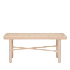 Luna Banc En Bois Et Cannage Drawer Banc Design Banc Bois Cannage