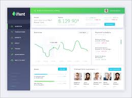 Mint Banking Dashboard Dashboard Design Finance Dashboard Web Design