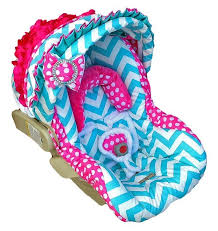 Custom Car Seat Cover Chevron With Rose Bow Sweet Baby Car Seats Baby Car Seats Newborn Carseat Cover
