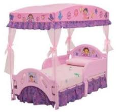 Dora Bed And Bedding Little Girl Dora Canopy Toddler Bed Girls Bedroom Themes Girls Bedroom Toddler Bed