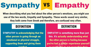 Empathy Vs Sympathy How To Use Sympathy Vs Empathy In English 7 E S L Commonly Confused Words Sympathy Vs Empathy Words