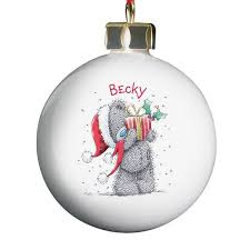 Me To You Christmas Bauble Personalised Christmas Baubles Personalized Christmas Tatty Teddy
