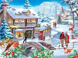 The House Of Puzzles 500 Piece Jigsaw Puzzle Winter Walk Unusual Pieces Painting Christmas Jigsaws Winter Scenery