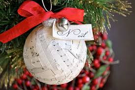 Sheet Music Craft Handmade Christmas Ornaments Music Christmas Ornaments Sheet Music Ornaments Music Ornaments