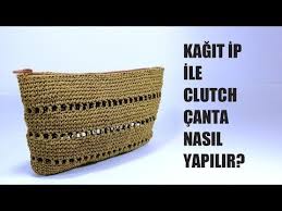 Kagit Ip Ile Clutch Canta Yapimi Part 1 How To Make Clutch Bag With Paper Thread Youtube Canta Orme Cantalar Cantalar