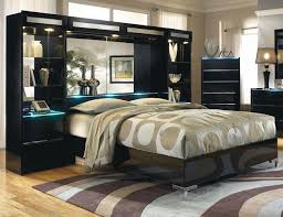 The Furniture High Gloss Black Finished Wall Bed With Platform Galaxy Collection Luxurious Bedrooms Luxury Bedroom Decor Luxury Bedroom Design