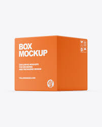 Download Paper Box Mockup In Box Mockups On Yellow Images Object Mockups PSD Mockup Templates
