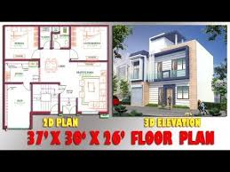 37 X 26 House Plan 3d Elevation View How To Plan House Plans Views