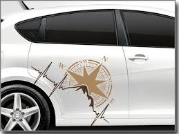 Autoaufkleber Kompass Und Berge Auto Aufkleber Aufkleber Autos