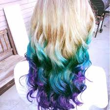 Teal And Purple Ombre Teal And Purple Hair Purple Ombre Hair Galaxy Hair Color