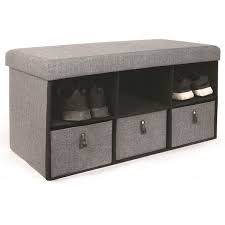 Coffre Banc Pliable Avec Rangements Gris Fonce Taille Taille Unique Banc Pliable Banc Coffre Rangement