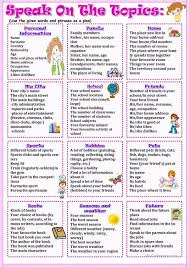 Twelve Topics With Prompting Words To Speak On Thank You People Reading Speaking Conversational English Speaking Activities English Speaking Activities