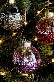 Personalised Shaker Filled Purple Bauble Purple Christmas Ornaments Personalised Christmas Baubles Personalised Bauble
