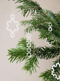 Geometric Christmas Tree Ornaments Snowflakes 3d Printed White Minimal Scandinavian Tree Hanger Set Modern Xmas Tree Decoration Xmas Tree Decorations White Christmas Tree Decorations Tree Decorations