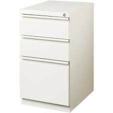 Lorell 3 Drawer Mobile Pedestal File Cabinet 15w X 27 8h White Llr00049