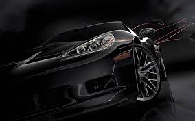 3d Black Photo 1920x1080 Full Hd Wall Black Car Wallpaper Black Car Chevrolet Corvette