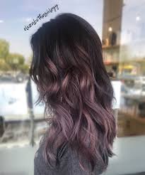 20 Pretty Purple Highlights Ideas For Dark Hair Purple Ombre Hair Purple Balayage Balayage Hair