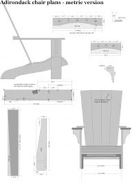 Adirondack Chair Plans In Metric Dimensions Adirondackchair Chaises Bois Fauteuil Palettes Fauteuil Bois