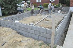 How To Build A Concrete Block Foundation Concrete Block Foundation Concrete Blocks Building A Garage