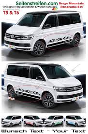 Vw Bus T5 T6 Outdoor Berge Mountain Seitenstreifen Aufkleber Set Mit Wunsch Text In Auto Motorrad Teile Auto Tuning Styling Karo Vw Bus T5 Vw Bus Autos