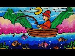 Cara Menggambar Dan Mewarnai Tema Pemandangan Laut Nelayan Memancing Ikan Youtube Di 2020 Cara Menggambar Kartun Pemandangan