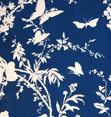 Navy And White Butterfly And Floral Vintage Wallpaper 150 00 Via Etsy White Wallpaper Vintage Wallpaper Navy Wallpaper