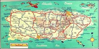 Puerto Rico Map Art Print 10x20 Map Puerto By Vintagebeachmaps Puerto Rico Map Map Art Print Map Art