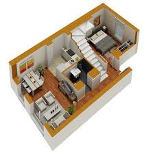 Tiny House Floor Plans Small Residential Unit 3d Floor Plan 3d Floor Plans Tiny House Floor Plans Small House Design Tiny House Plans