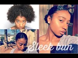 Sleek Middle Part Low Bun Natural Hairstyles Youtube Natural Hair Styles Common Hair Problems Curly Hair Styles Naturally